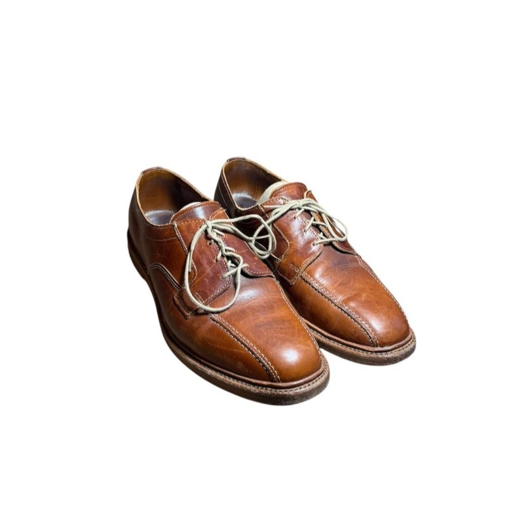 Allen Edmonds Bruce Leather Apron Toe Derby Dress Shoes Mens Size 10 D Oxford